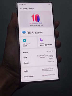 ZTE Nubia RedMagic 8 Pro+ Đỏ 16GB. Mua bán Điện thoại tại Quận Đống Đa Hà Nội được đăng bởi Nguyen The