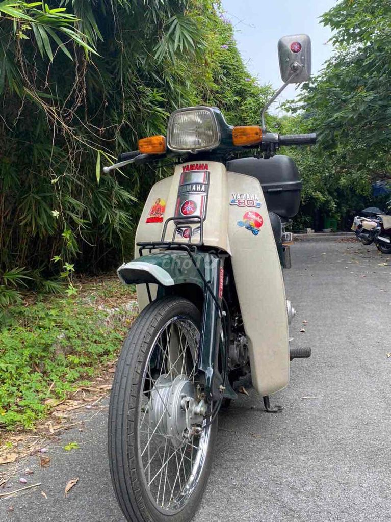 Xe số Yamaha 80cm3 Xanh Trắng Nhật Bản