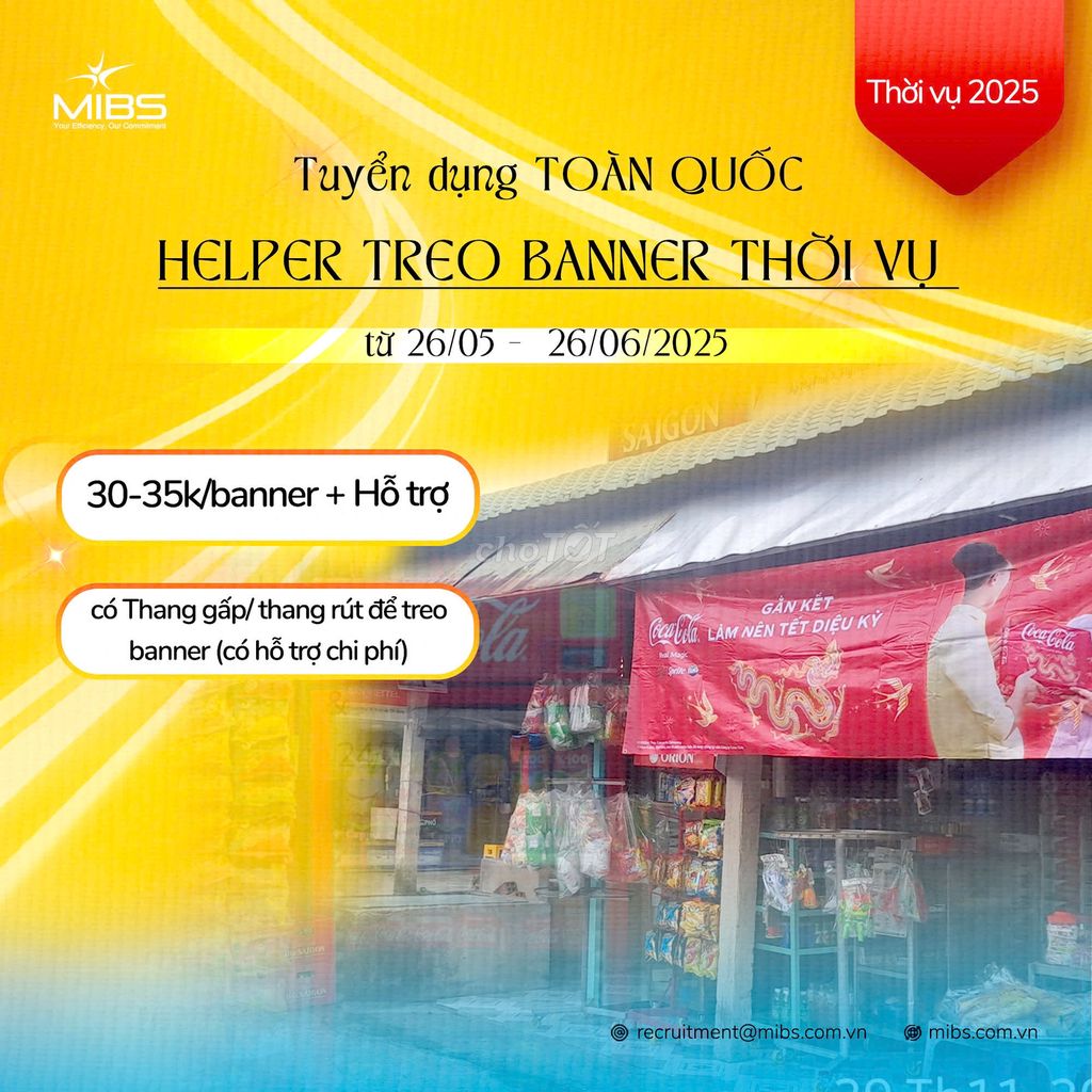 QUẢNG NINH | CẦN NHÂN VIÊN TREO BANNER COCA-COLA. Việc làm Công nhân tại Thành phố Hạ Long Quảng Ninh được đăng bởi Công ty Himcom hình 1