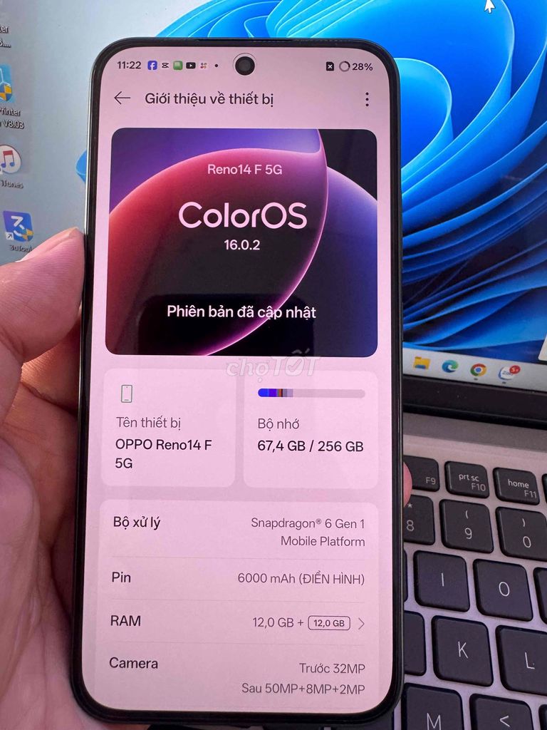 Oppo Reno 14F 5G 256GB Đen 99%. Mua bán Điện thoại tại Quận 6 Tp Hồ Chí Minh được đăng bởi QUỐC THIÊN BÁN GÓP 0 ĐỒNG  hình 1