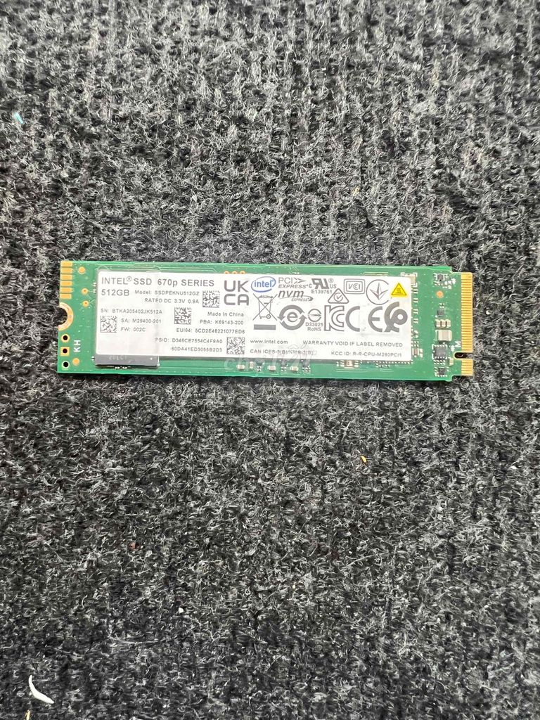 Ổ cứng SSD NVME Intel 670p Series 512GB. Mua bán Linh kiện (RAM, Card...) tại Quận Phú Nhuận Tp Hồ Chí Minh được đăng bởi tiến tài 770 nguyễn kiệm p4 quận phú nhuận hình 1