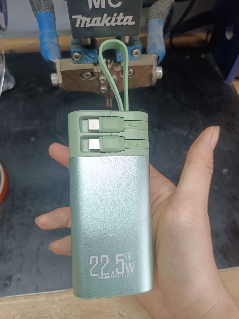 Pin sạc dự phòng 20000mAh 22.5W Xanh. Mua bán Phụ kiện (Màn hình, Chuột...) tại Thành phố Vĩnh Long Vĩnh Long được đăng bởi máy hàn cũ Vĩnh Long  hình 1