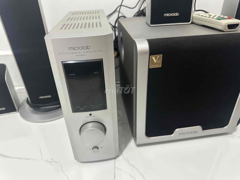 Hệ thống loa 5.1 Microlab FC861 Bạc, Đen Đã qua sử. Mua bán Tivi, Âm thanh tại Quận 8 Tp Hồ Chí Minh được đăng bởi TonyTran hình 1