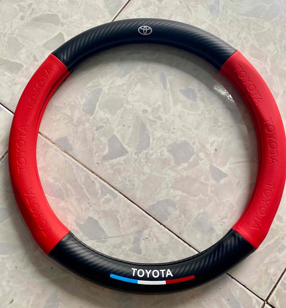 Vỏ bọc vô lăng 37cm cho xe hơi chữ Toyota #130k