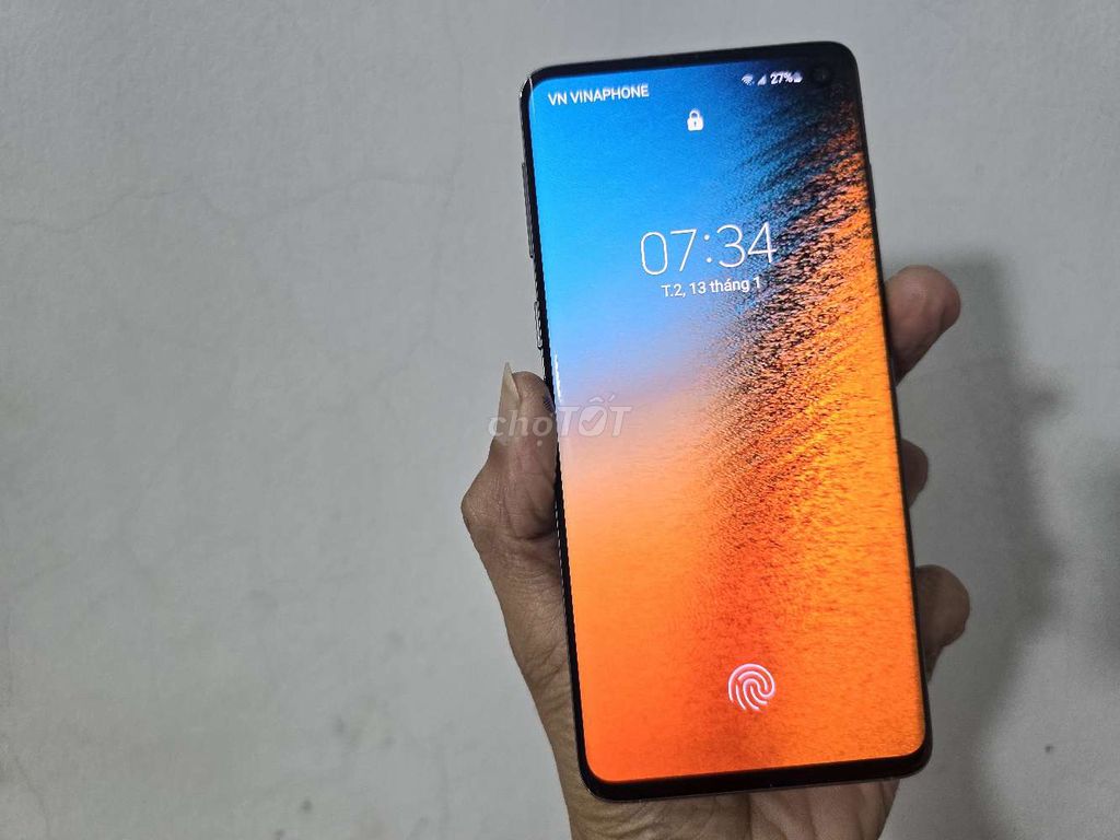 Samsung S10 Mỹ 1 Sim 8+128G Snap 855 Màn 6.2in 2k+