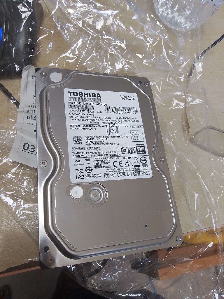 Ổ cứng HDD Toshiba DT01ACA100 1TB 7200RPM. Mua bán Linh kiện (RAM, Card...) tại Quận Thanh Xuân Hà Nội được đăng bởi nguyen duc cuong hình 1