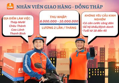 [THÁP MƯỜI] - TUYỂN DỤNG NHÂN VIÊN GIAO HÀNG