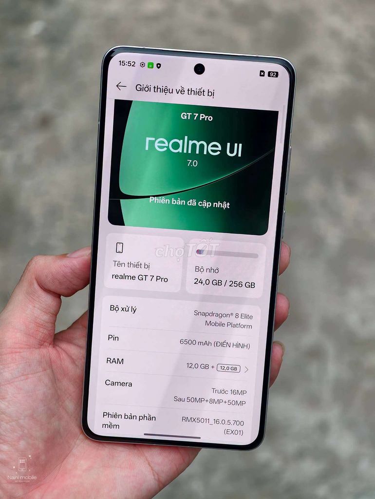 Realme GT 7 Pro 12GB/256GB Giao Lưu. Mua bán Điện thoại tại Thành phố Rạch Giá Kiên Giang được đăng bởi Tuấn hình 1