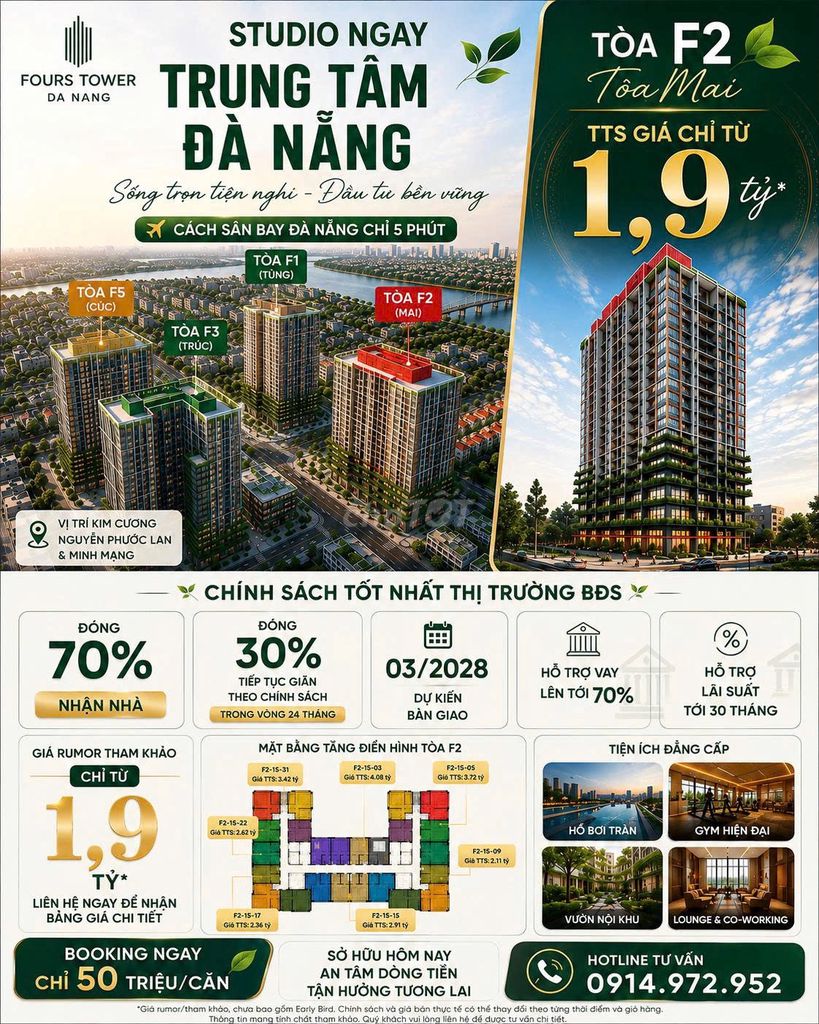 STUDIO NGAY TRUNG TÂM ĐÀ NẴNG – TTS CHỈ TỪ 1,9 TỶ
