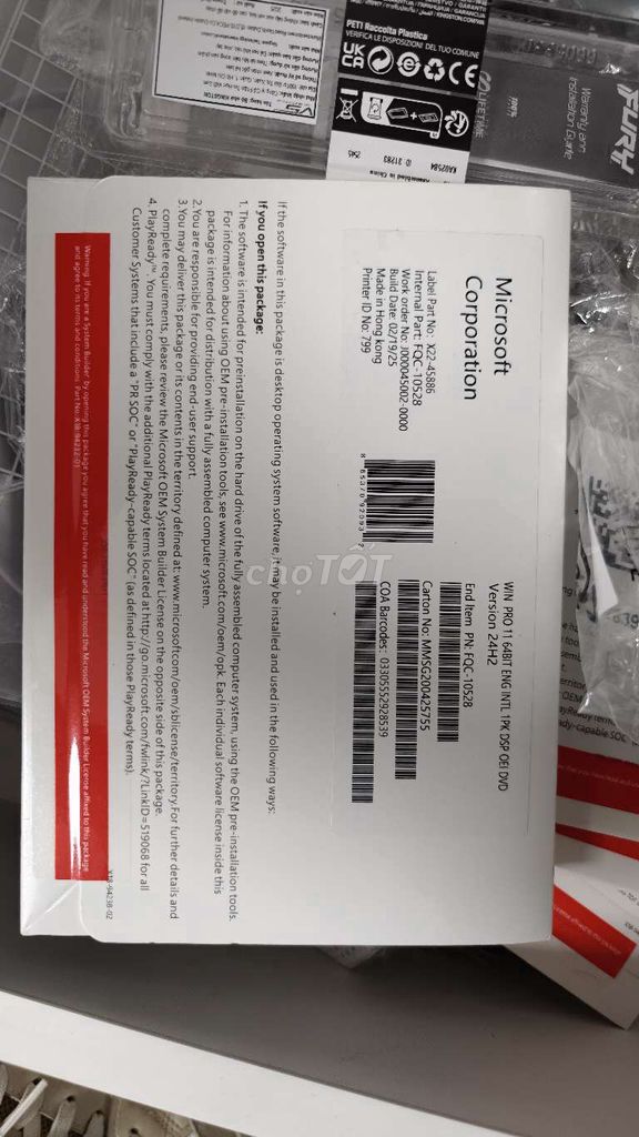 Microsoft Windows 11 Pro 24H2 64bit DVD. Mua bán Phụ kiện (Màn hình, Chuột...) tại Huyện Yên Phong Bắc Ninh được đăng bởi Tên chưa cung cấp hình 1