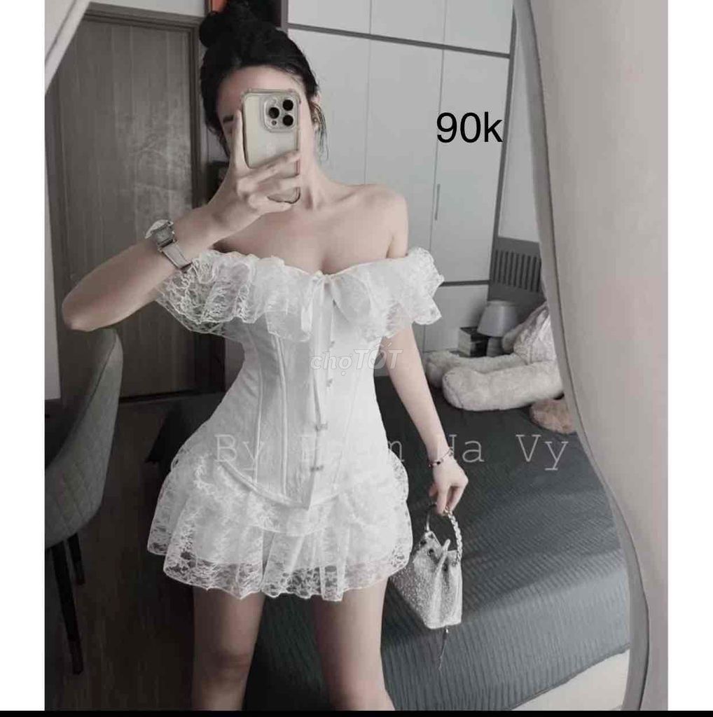 Đầm ren nữ trễ vai. Mua bán Quần áo tại Huyện Núi Thành Quảng Nam được đăng bởi Diễm Phương hình 1