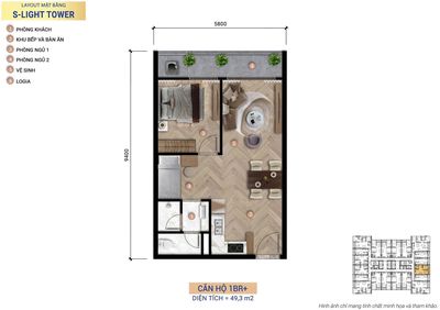 Căn hộ 49 m² · 2 PN · Đường 29 Tháng 3