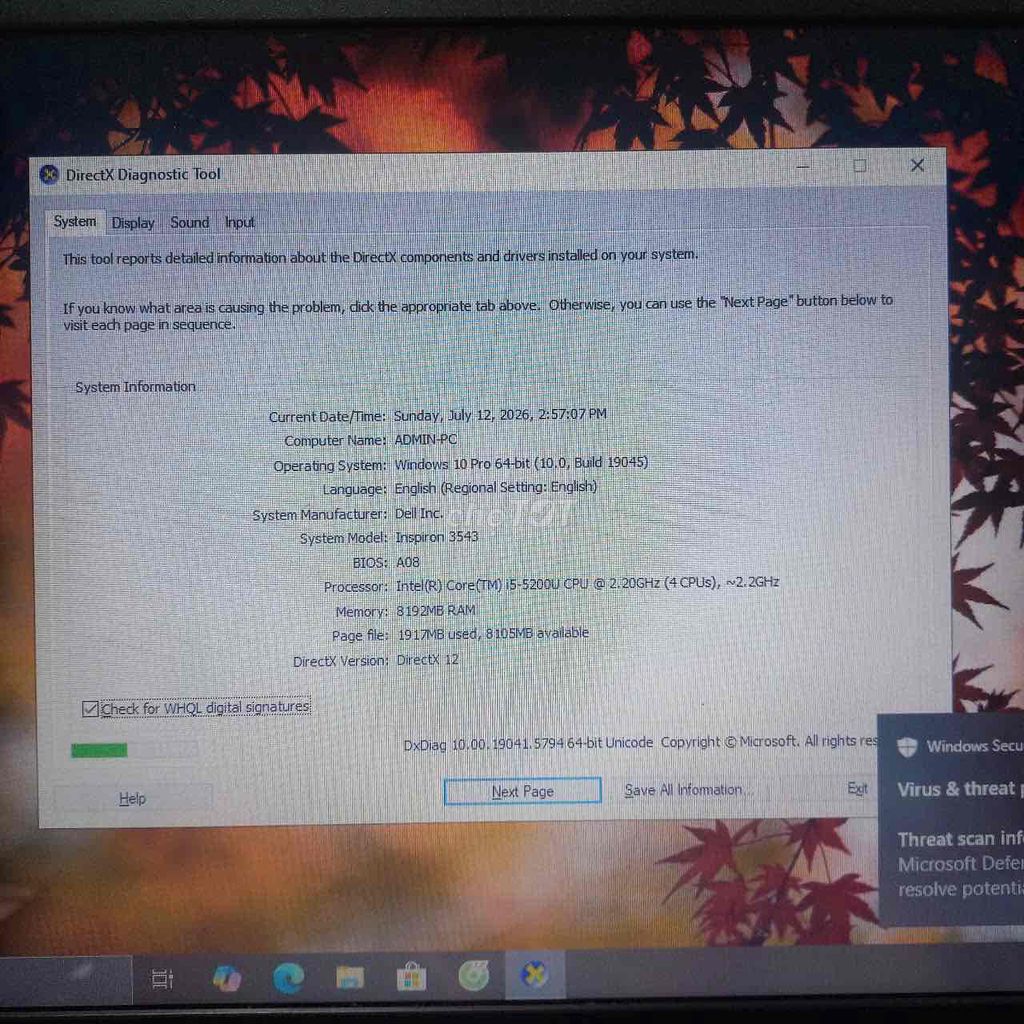 Dell Inspiron 3543 i5-5200U 15.6 inch 8GB/128GB. Mua bán Laptop tại Quận Hà Đông Hà Nội được đăng bởi Nguyễn Minh Châu hình 1