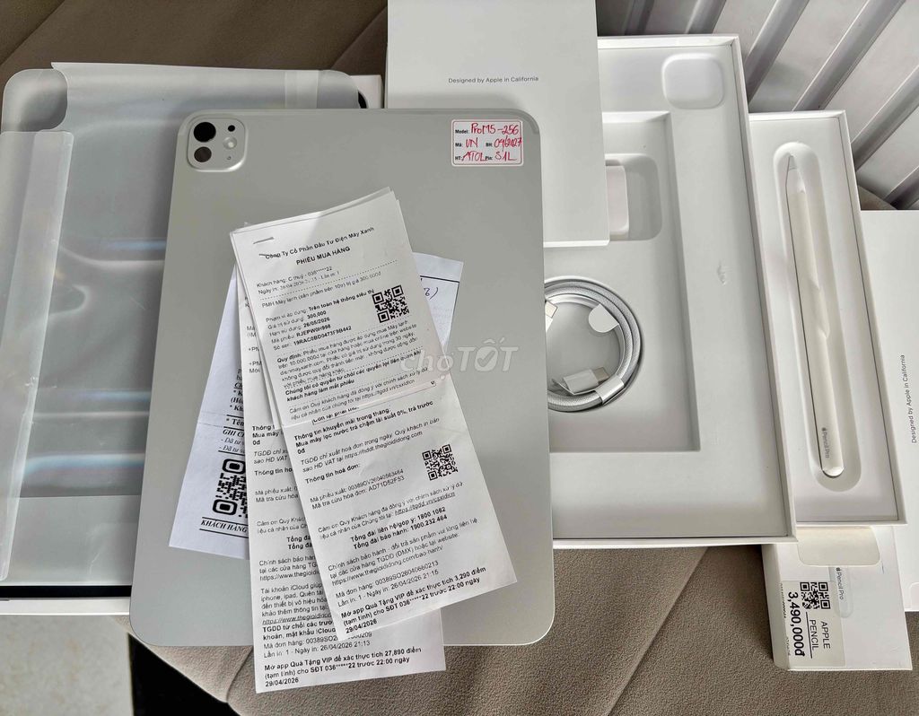 ipad ProM5-11inch 256gb Mua TGDĐ Sạc 1L+Pen Pro. Mua bán Máy tính bảng tại Quận Đống Đa Hà Nội được đăng bởi Quý Hoàng hình 1