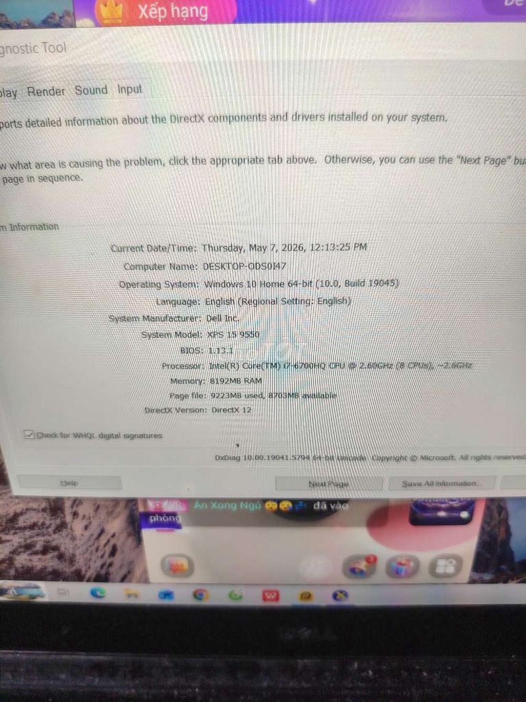Dell XPS 15 9550 i7 15.6 inch 8GB/256GB. Mua bán Laptop tại Quận Bình Thạnh Tp Hồ Chí Minh được đăng bởi Mr Hung hình 1