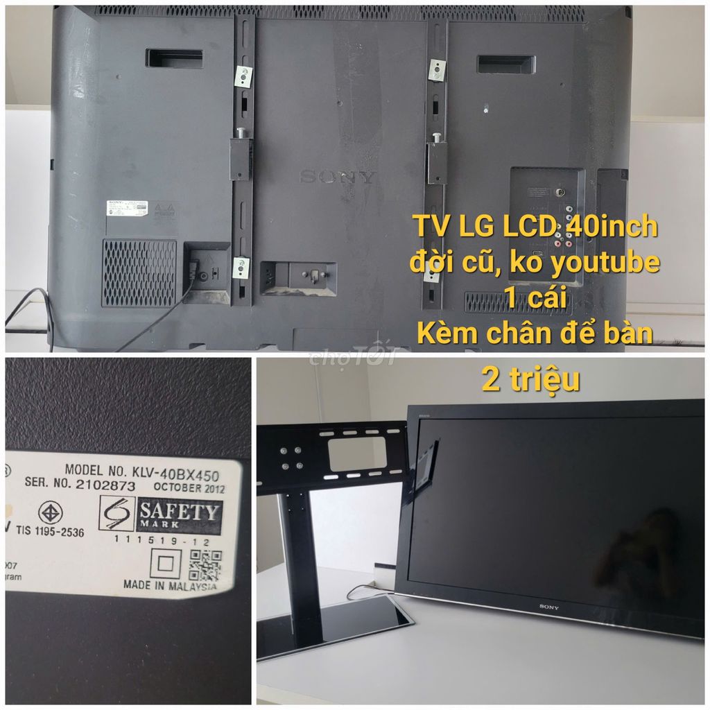 Tivi Sony KLV-40BX450. Mua bán Tivi, Âm thanh tại Quận 7 Tp Hồ Chí Minh được đăng bởi Kỳ Duyên hình 1