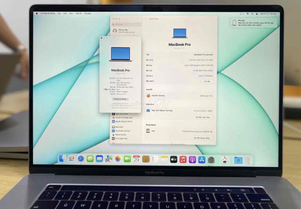 Apple MacBook Pro 16 inch i7 16GB/512GB. Mua bán Laptop tại Quận Bình Thạnh Tp Hồ Chí Minh được đăng bởi Ly Hung hình 1