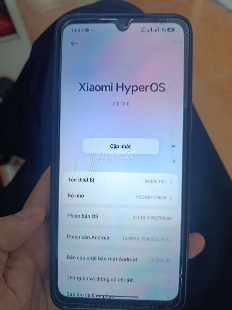 Xiaomi Redmi 14C 4GB/128GB Đen Đã sử dụng. Mua bán Điện thoại tại Huyện Hóc Môn Tp Hồ Chí Minh được đăng bởi Phan Nhật hình 1