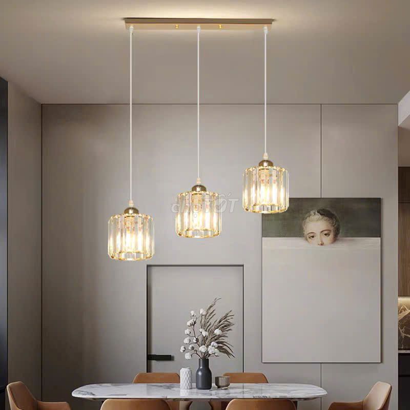 Đèn thả trần 3 chao pha lê. Mua bán Đèn tại Quận 12 Tp Hồ Chí Minh được đăng bởi Điện Ngọc Phương hình 1
