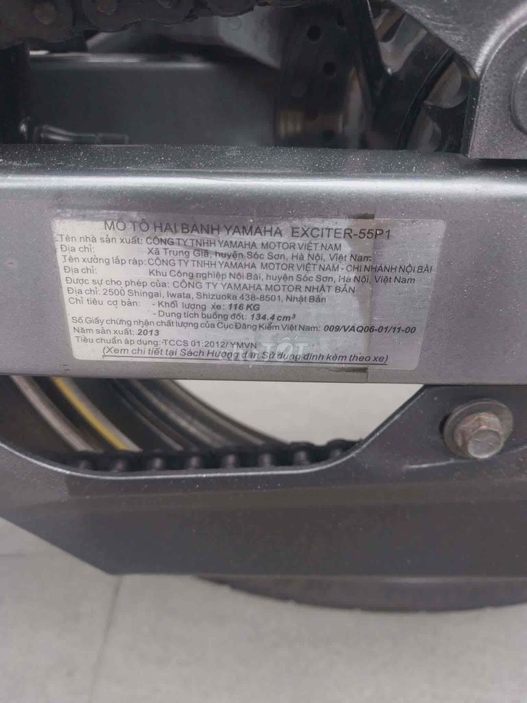 Yamaha Exciter 5SP1 2013. Mua bán Xe máy tại Quận Bình Tân Tp Hồ Chí Minh được đăng bởi TUẤN  hình 6