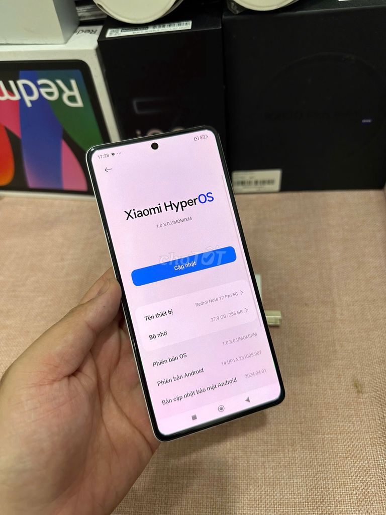 Redmi Note 12 Pro 5G 8/256 trắng Quốc Tế sạc 67w. Mua bán Điện thoại tại Quận Hoàng Mai Hà Nội được đăng bởi Trần Ngọc Hiếu hình 4