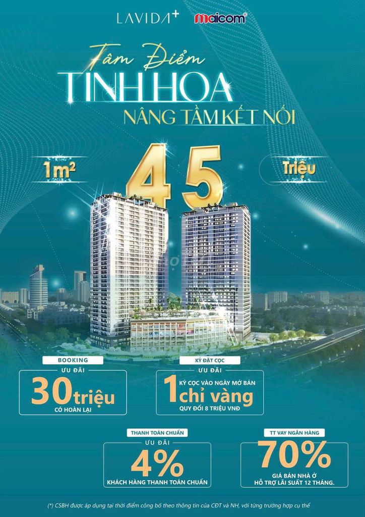 Chỉ 45tr nhận ngay căn hộ 2PN Lavida+ ngay trung tâm Phú Mỹ Hưng, Q7