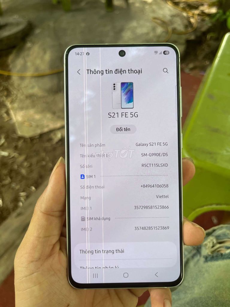 Samsung S21 FE 5G 8GB/128GB Trắng. Mua bán Điện thoại tại Quận Bắc Từ Liêm Hà Nội được đăng bởi hoa ban trang hình 1