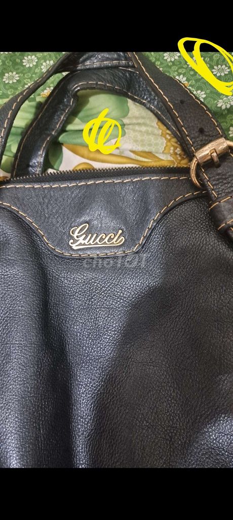 Giỏ xách da xịn của GUCCI có tem Made in italy