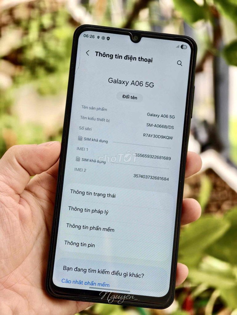 Samsung Galaxy A06 5G 128GB Đen Đã sử dụng. Mua bán Điện thoại tại Thành phố Thủ Đức Tp Hồ Chí Minh được đăng bởi Nguyên hình 1