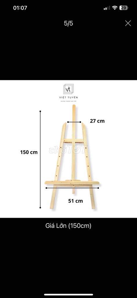 Tly 5 Kệ treo tranh 150cm tình trạng mới 100%