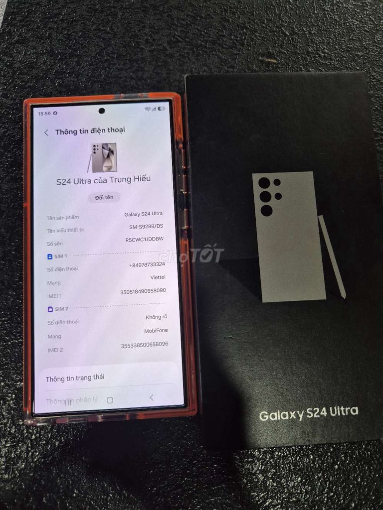 Samsung S24 Ultra 256GB Đã sử dụng. Mua bán Điện thoại tại Huyện Hóc Môn Tp Hồ Chí Minh được đăng bởi Dvdl trung hieu hình 1