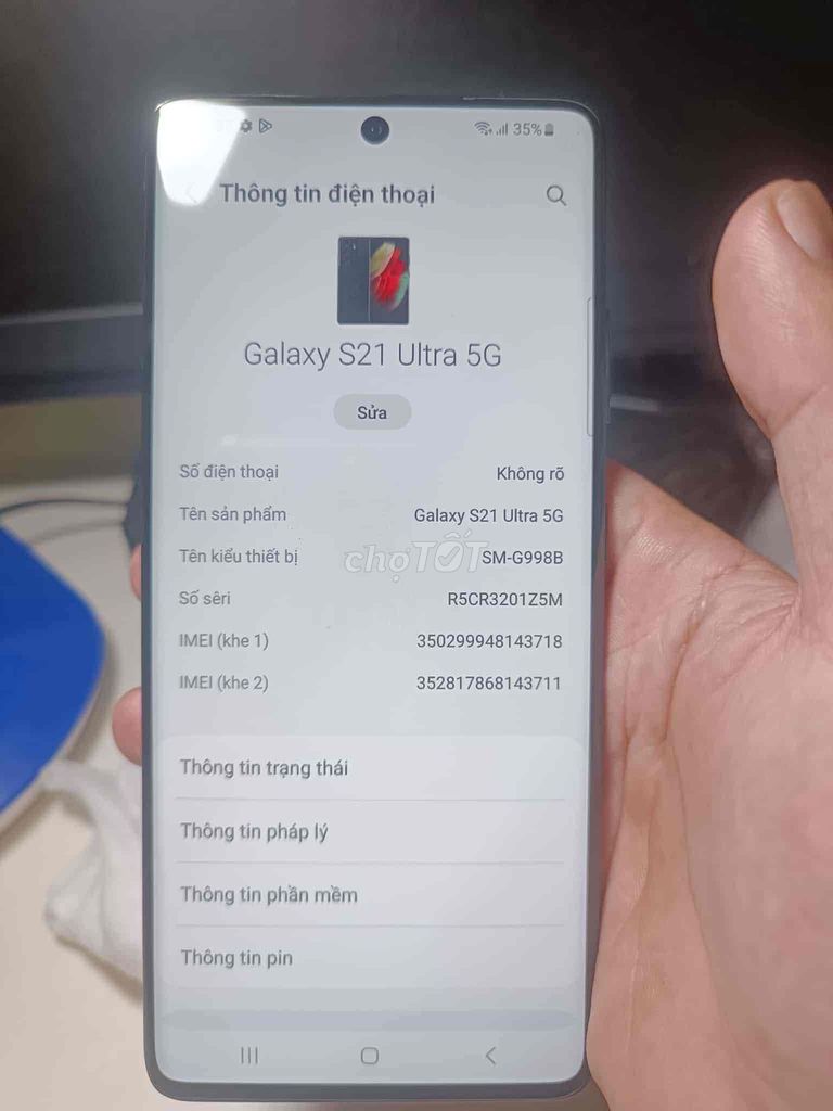 Samsung Galaxy S21 Ultra 5G 256GB 12/256. Mua bán Điện thoại tại Quận Cẩm Lệ Đà Nẵng được đăng bởi Canh Me hình 1