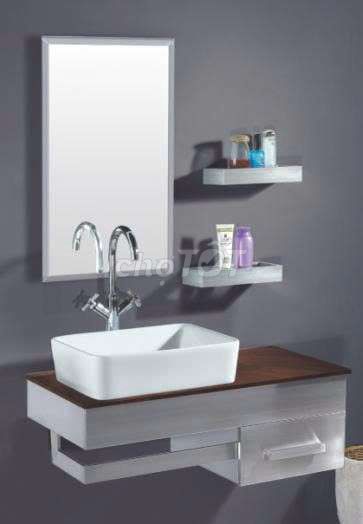 Bộ tủ lavabo Inox 304  mờ trọn bộ. Mua bán Thiết bị vệ sinh, nhà tắm tại Quận 8 Tp Hồ Chí Minh được đăng bởi THIẾT BỊ VỆ SINH GIÁ KHO hình 1