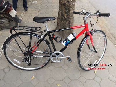 Xe đạp thể thao nội địa Nhật đỏ đen đạp êm nhẹ