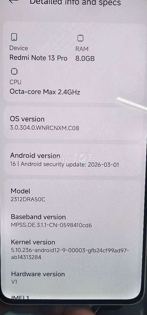 Xiaomi Redmi Note 13 Pro 5G Trắng. Mua bán Điện thoại tại Quận Thanh Xuân Hà Nội được đăng bởi Chiến Hoàng Nguyễn hình 1