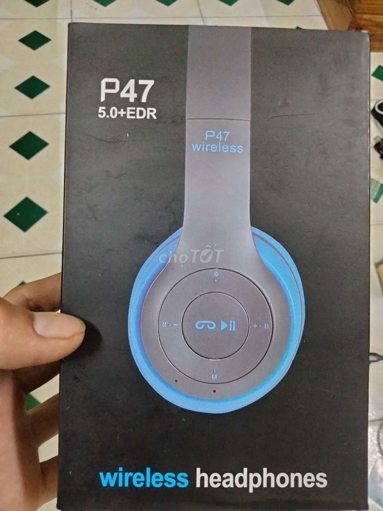 Tai nghe Bluetooth P47 5.0+EDR Xanh dương. Mua bán Tivi, Âm thanh tại Quận Hải Châu Đà Nẵng được đăng bởi Thanh Vũ hình 1