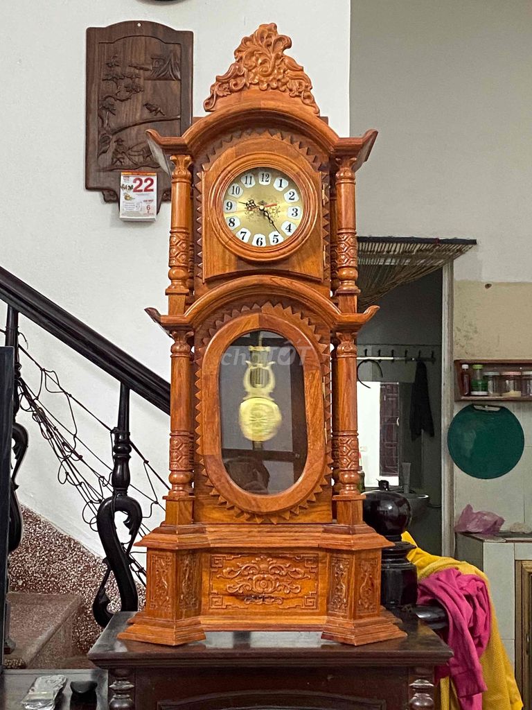 Đồng hồ cây gỗ 1m15 có chuông. Mua bán Nội thất, đồ gia dụng khác tại Huyện Đông Anh Hà Nội được đăng bởi Đức Hậu hình 1