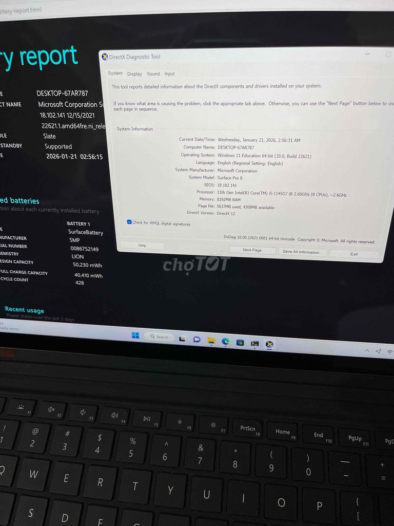 Microsoft Surface Pro 8 i5 8GB/128GB 1 phím. Mua bán Laptop tại Quận Tân Phú Tp Hồ Chí Minh được đăng bởi LaptoptotVn hình 1