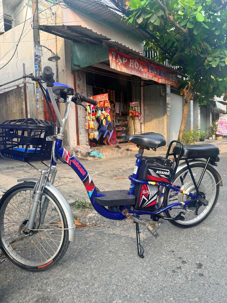 Xe đạp điện Asama màu Xanh dương. Mua bán Xe điện tại Huyện Hóc Môn Tp Hồ Chí Minh được đăng bởi Lesơn hình 1