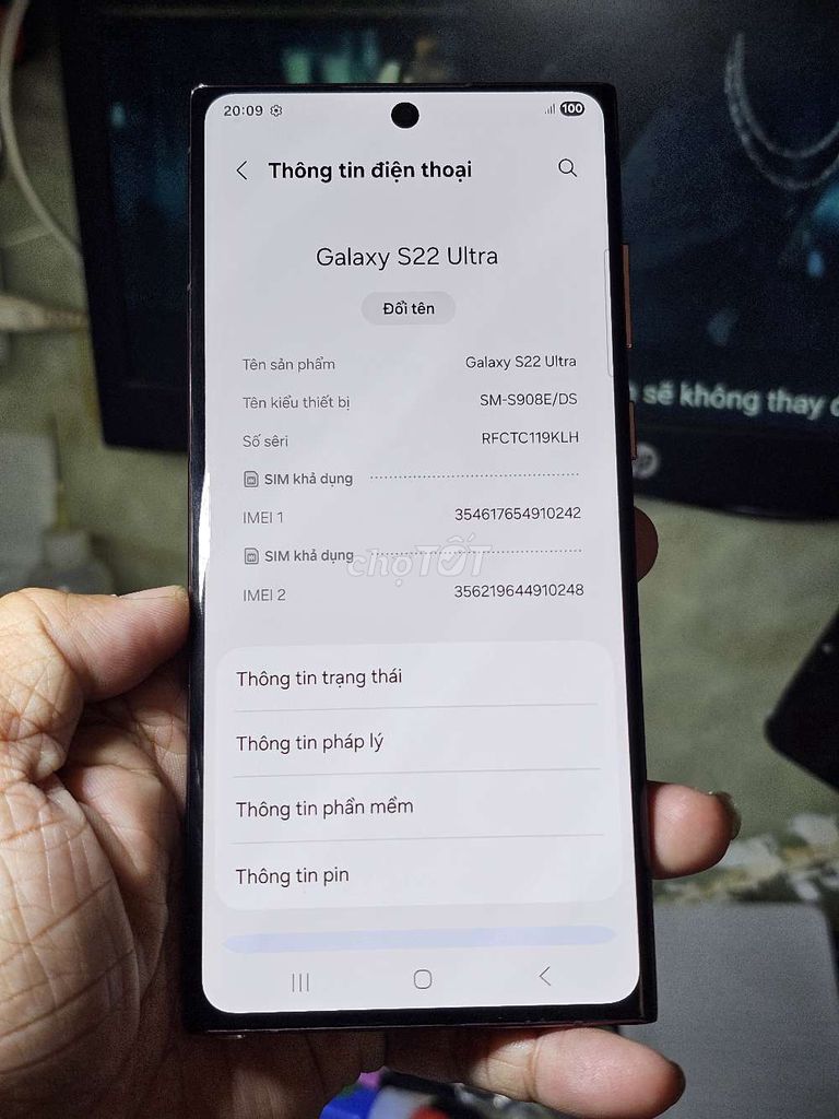  Galaxy S22 Ultra 128GB VN  giá rẻ trải nghiệm . Mua bán Điện thoại tại Quận 8 Tp Hồ Chí Minh được đăng bởi Thiên Hòa mobile  hình 1