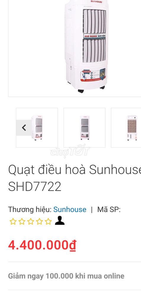 Quạt điều hòa Sunhouse mát lạnh . Mua bán Quạt tại Quận 12 Tp Hồ Chí Minh được đăng bởi phong hình 1