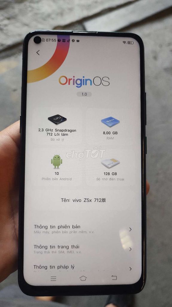 Vivo Z5x 128GB Xanh đen,full cn âm lượng bị nhỏ. Mua bán Điện thoại tại Huyện Đức Hòa Long An được đăng bởi Nhi hình 1