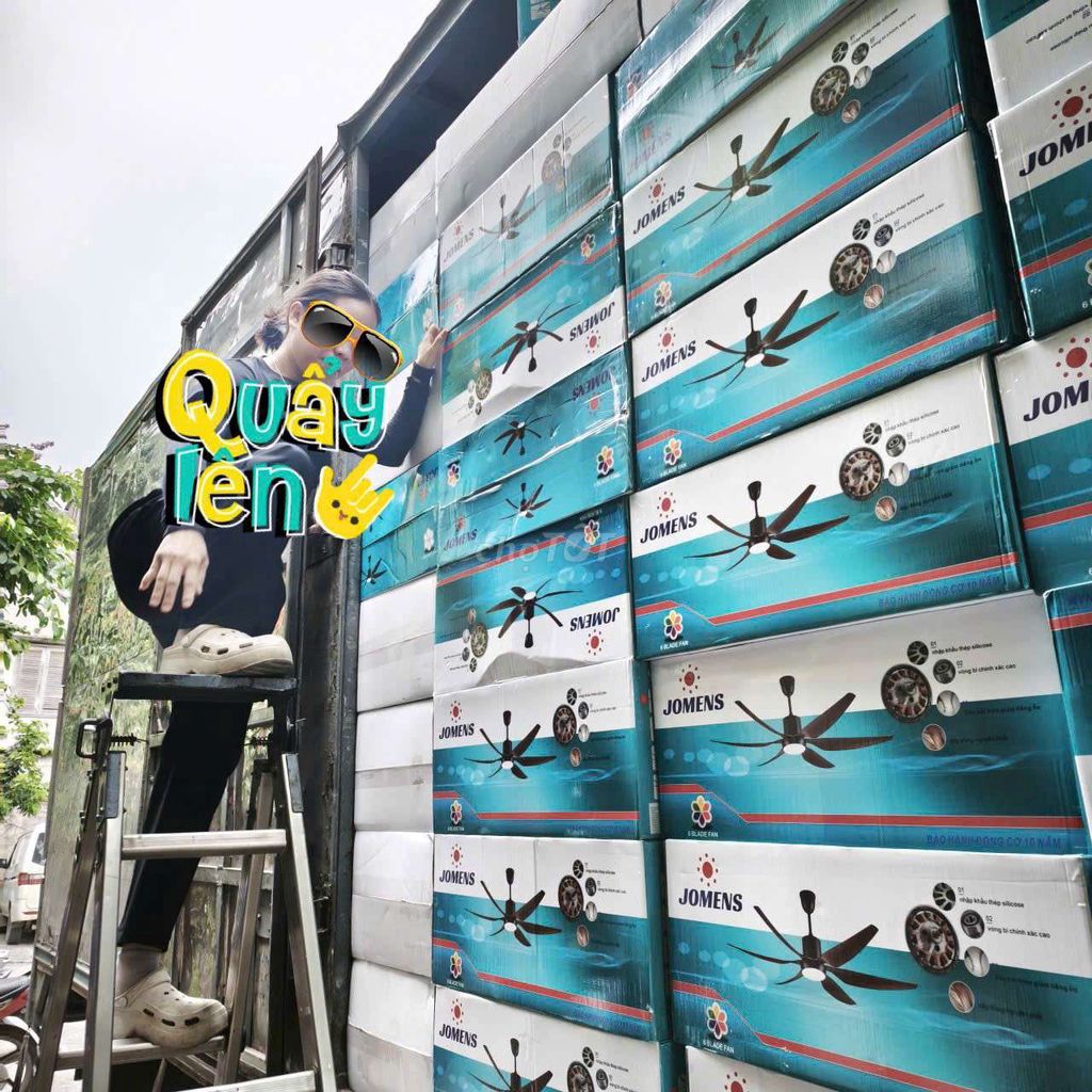 Quạt trần JOMENS vân gỗ. Mua bán Quạt tại Quận Hoàng Mai Hà Nội được đăng bởi sky home hình 1