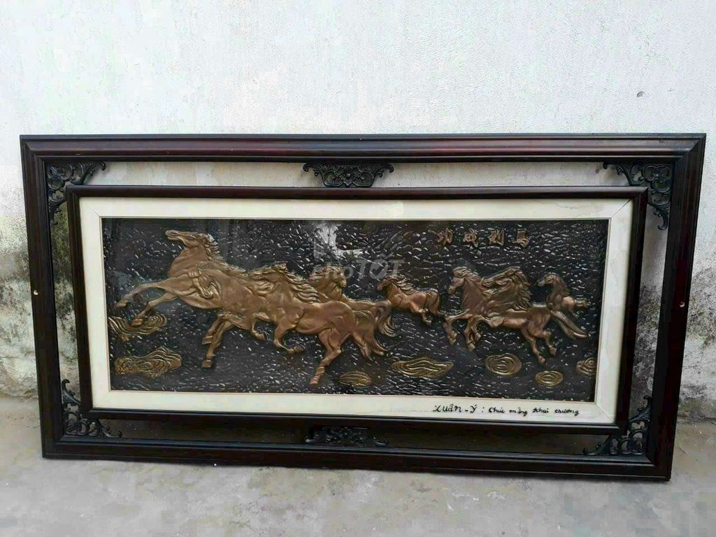 Tranh phù điêu đắp nổi 68cm x 125cm đẹp. Mua bán Đồ sưu tầm, đồ cổ tại Thành phố Thủ Dầu Một Bình Dương được đăng bởi tống kỳ đồ cũ hình 1