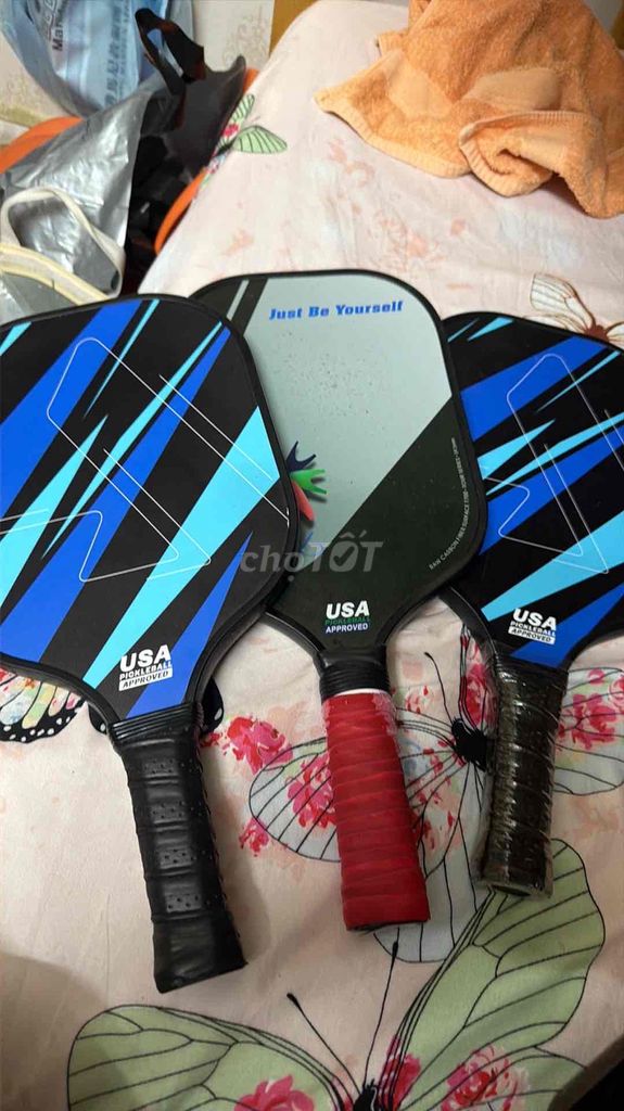 Vợt Pickleball Composite Đen, xanh, đỏ
