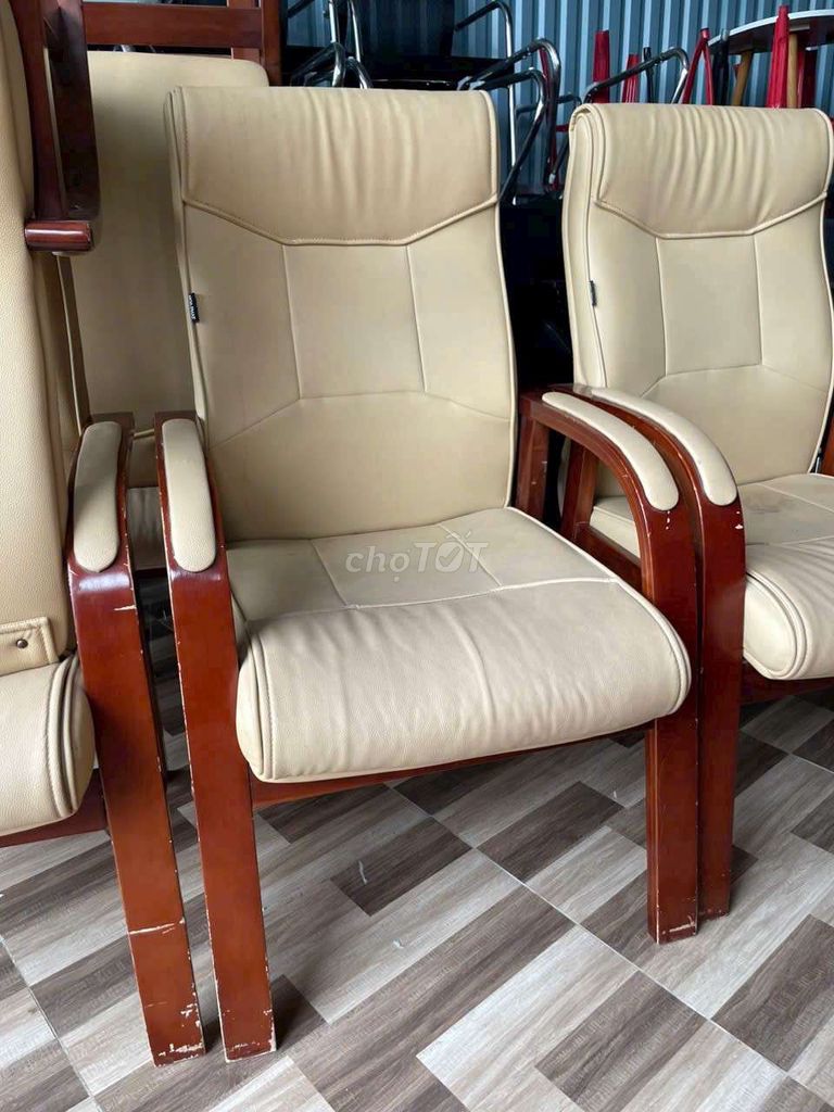 Ghế văn phòng Da Gỗ Nâu Kem. Mua bán Đồ dùng văn phòng tại Quận Bắc Từ Liêm Hà Nội được đăng bởi Đào Duy Lợi hình 1