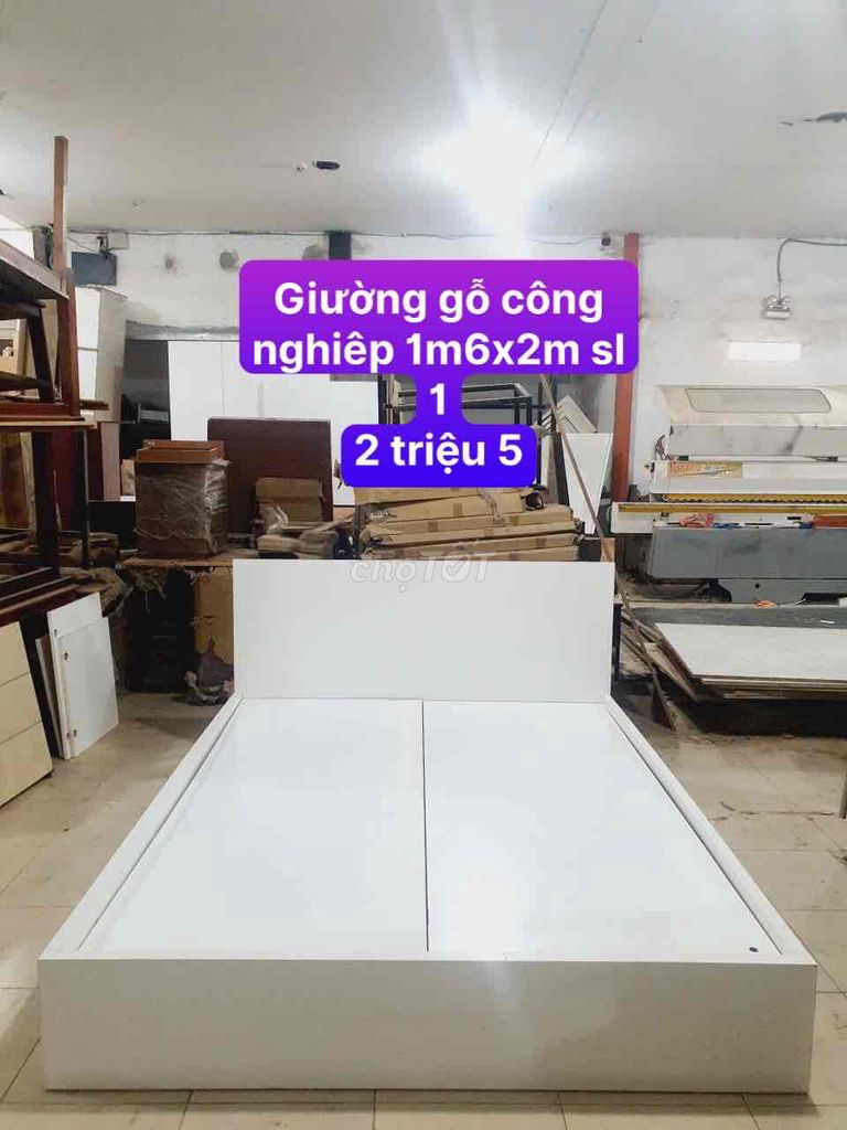 thanh lý giường tồn kho mdf 1m6 chưa sử dụng