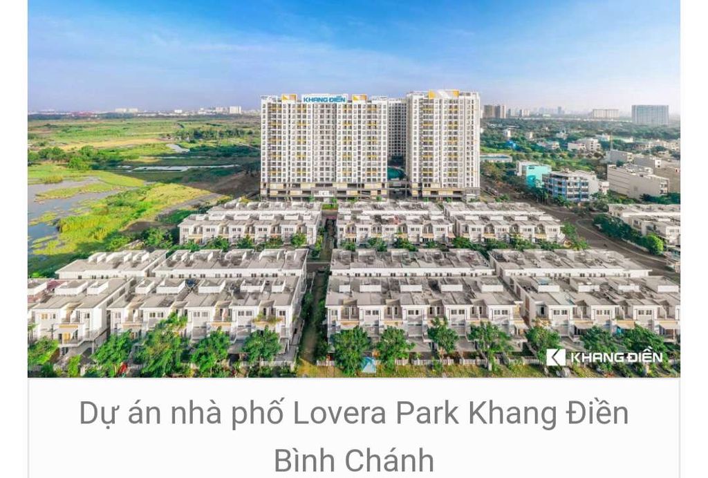 BÁN NHÀ PHỐ LOVERA PARK KHANG ĐIỀN BÌNH CHÁNH❣️75M2 1 TR 1 LẦU♥️6.3 TỶ