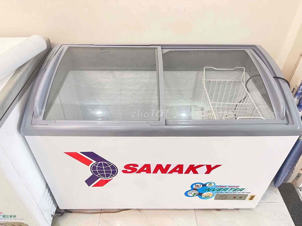 ❌Tủ đông SANAKY 400L INVETER kính trong cửa lùa m