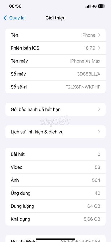 Apple iPhone Xs Max 64GB Đã thay pin. Mua bán Điện thoại tại Quận Kiến An Hải Phòng được đăng bởi Lưu Đức Dũng hình 1